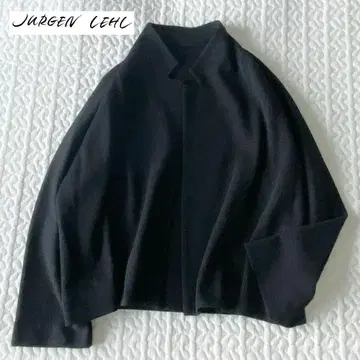 새상품급 요건 레일 울 자켓 버튼리스 블랙 겉옷 루즈핏