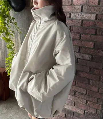 apres jour mignon 벌룬 충전솜 블루종 그레이쉬 베이지
