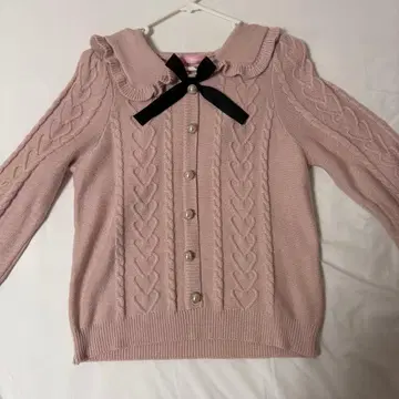 Honey Cinnamon 하트 편 세일러 카라 니트