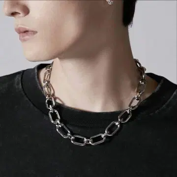 CLEL 체인 브라스 네크리스 실버