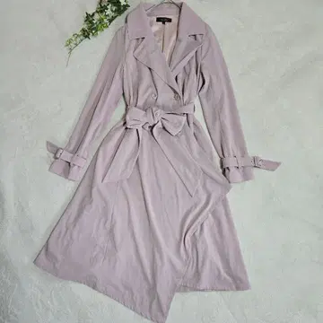 새상품급 리엔다 트렌치코트 허리 벨트 포함 핑크 [ S ]