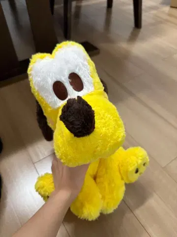 강아지 봉제 인형 옐로우 컬러