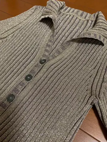 Lucien pellat~finet 실버 리브 하이넥 스웨터