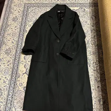 미사용 ZARA 다크 그린 롱 코트 L 사이즈