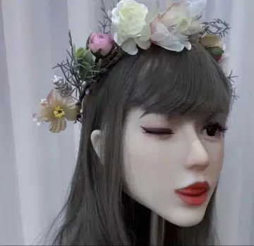 TPE 등신대 헤드 M16 대응 메이크업 완료 가발 포함