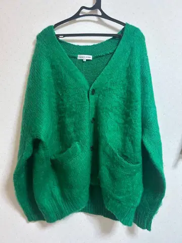 FREAK'S STORE 그린 모헤어 터치 니트 가디건 S 사이즈
