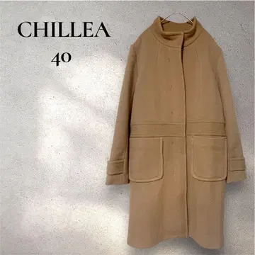 [ CHILLEA ] 키리아 스탠드 카라 패치 포켓 카멜 코트