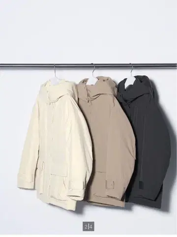 UNIQLO 하이브리드 다운 코트 XL 내추럴