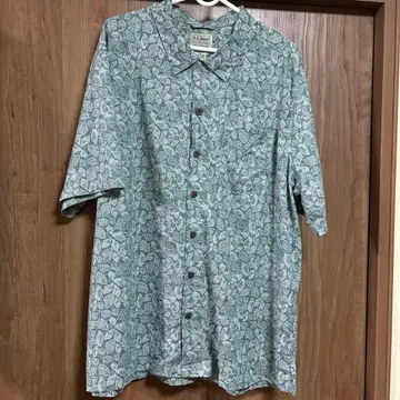 L.L.Bean 반팔 셔츠 XXL 잎 패턴