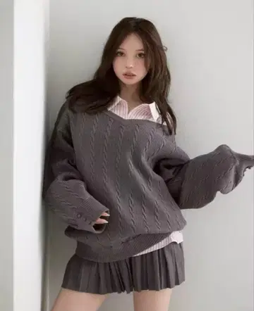 Agatha 블라우스 세트 그레이 앤 메리