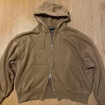 H&M 오버사이즈 핏 브라운 후드티
