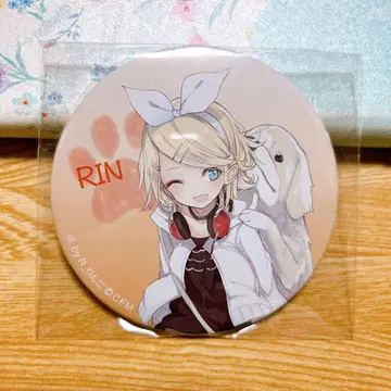 카가미네 린 캔뱃지 R_사과