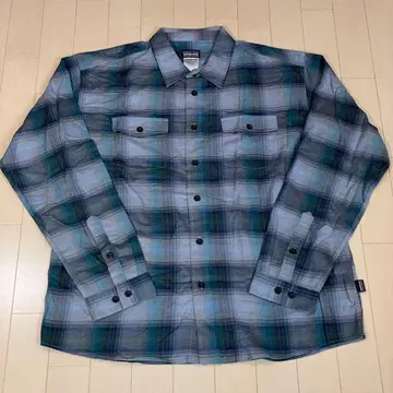 새상품급! 파타고니아 섀도우 체크 L 사이즈 블루 옴브레