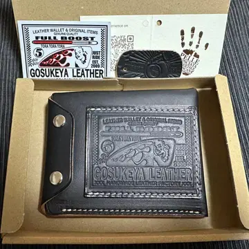 고스케야 가죽 라이더스 미니 지갑 개조 차심 Black Beauty