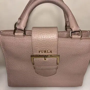 미사용에 가까운 FURLA 핑크 가죽 핸드백