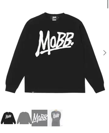 MOBB 블랙 긴팔 T셔츠