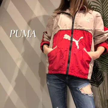 초레어 올드 PUMA 빅 자수 로고 절개 나일론 자켓 Y2K 164
