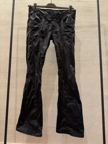 00s tornado mart coated flare pants y2k