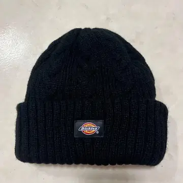 Dickies 블랙 니트 모자 케이블 짜임