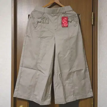 앤드러브 달콤한 캐주얼 포켓 리본 와이드 팬츠 가우초 팬츠