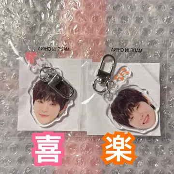 TREASURE 지훈 얼굴 아크릴 키링 기쁨 락 캡슐 토이