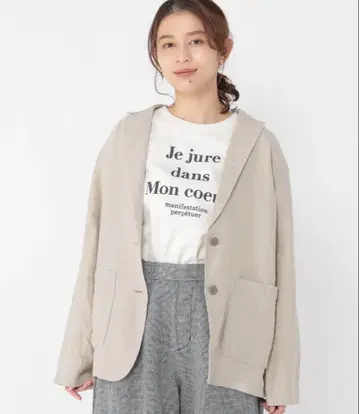 새상품 택 포함 스튜디오 클립 린넨 100 테일러드 자켓