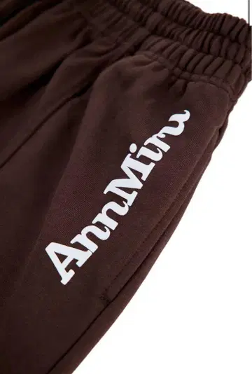 AnnMiru 로고 개더 스웨트 팬츠