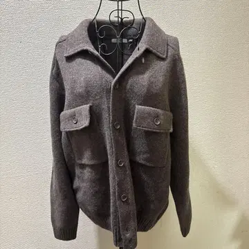 UNIQLO U 라무 니트 자켓 브라운 L