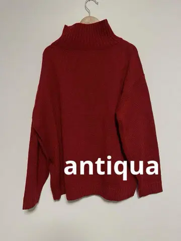antiqua 안티카 하이넥 니트 sizeF/레드 여성용