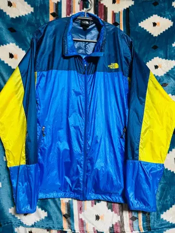 THE NORTH FACE 윈드 브레이커 L 파랑/노랑
