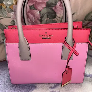 미사용에 가까운 kate spade 핸드백 핑크/그레이