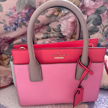 미사용에 가까운 kate spade 핸드백 핑크/그레이