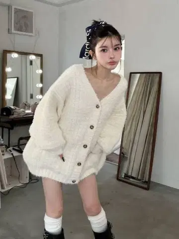 Darich 몰 볼륨 니트 가디건