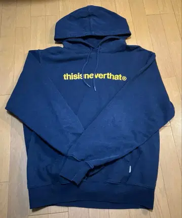 thisisneverthat 네이비 로고 후드티