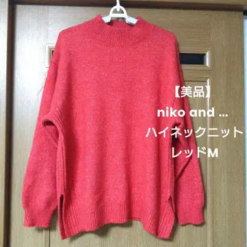 [ 새상품급 ] niko and - 하이넥 니트 레드 M