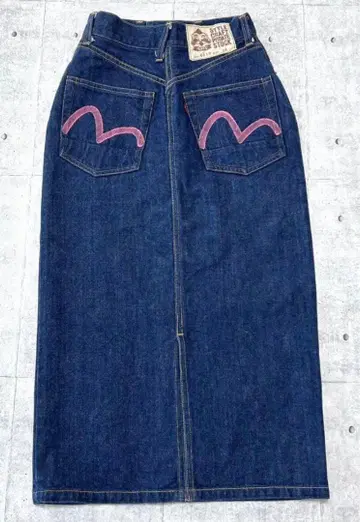 EVISU 데님 스커트 Lot 6010 구하기 어려움
