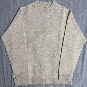 MUJI LABO 무인양품 융모 울 모크넥 스웨터 라이트 그레이