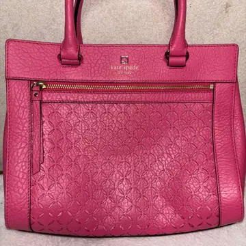 미사용품 kate spade 핑크 가죽 핸드백