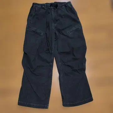 빔즈 BEAMS 페이드 데님 카고 팬츠 L 블랙