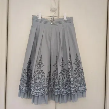 axes femme 플레어 스커트 블루 그레이