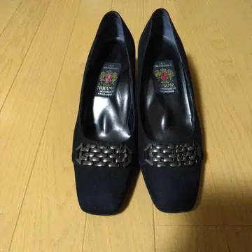 MIHAMA 펌프스 24.5cm 블랙 스웨이드