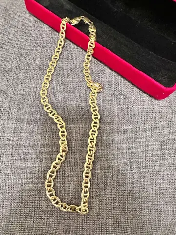유품 정리 목걸이 여성용 골드 컬러 60cm 53g