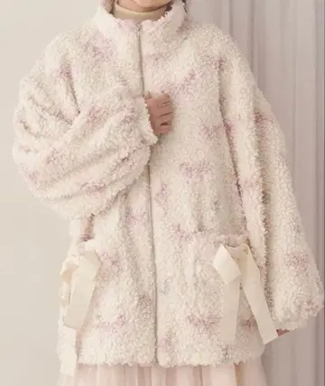 Fluffy Tulip Boa Blouson merry jenny 핑크