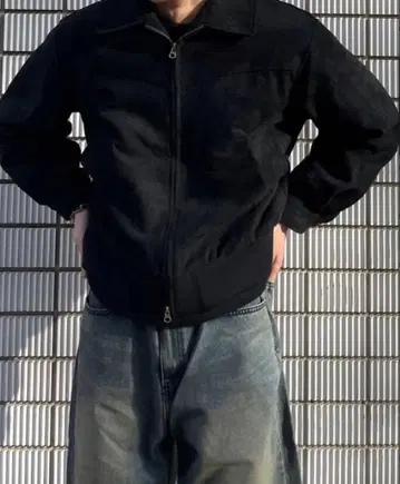 [Chikashitsu+] 페이크 스웨이드 블라존 쇼트 기장 자켓