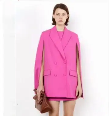 ZARA 핑크 케이프 블레이저