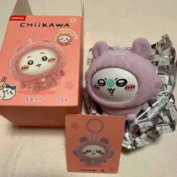 새상품 치이카와 (먼작귀) miniso 페이스 체인지 마스코트 모몽가