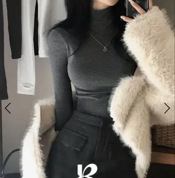 BEIDELI 속기모 핑거홀 터틀넥 상의 1+1