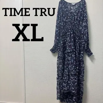 새상품급 TIME TRU 플라워 프린트 여성용 원피스 [ XL ]