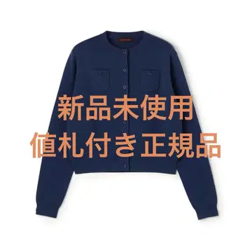 캬바쿠라 코튼 캐시미어 크루넥 가디건
