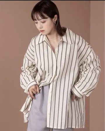 back ribbon stripe shirt